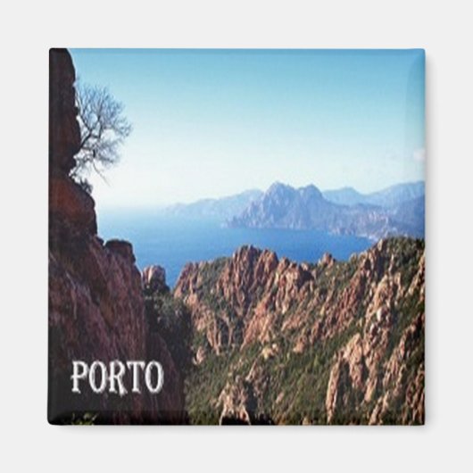 zFR109 Stadt PORTO in Korsika, Frankreich, Kühlsch Magnet (Vorne)