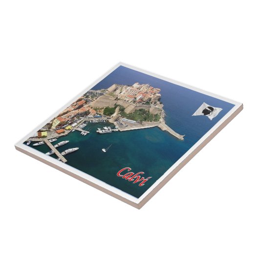 zFR121 CALVI panorama, Korsika, Fliese (Seite)