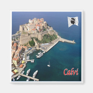 zFR121 CALVI Panorama, Korsika, Kühlschrankmagnet