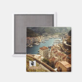 zFR123 BONIFACIO Panorama, Corsica Magnet (Vorderseite/Rückseite)