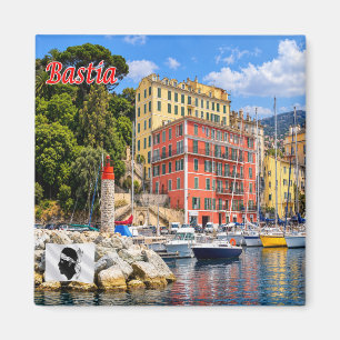 zFR126 BASTIA Panorama, Korsika, Kühlschrank Magnet