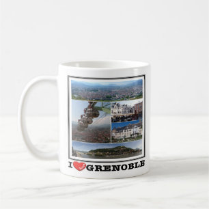 zFR132 GRENOBLE I Liebe, Frankreich, Kaffee-Tasse Kaffeetasse