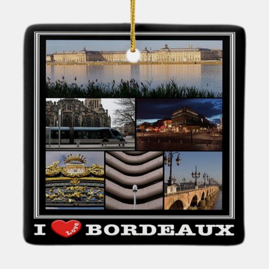 zFR135 BORDEAUX "I Liebe", Frankreich, Keramikornament (Rückseite)