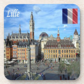 zFR136 Panorama von LILLE, Frankreich, Getränkeuntersetzer (Vorderseite)