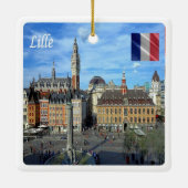 zFR136 Panorama von LILLE, Frankreich, Keramikornament (Rückseite)