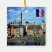 zFR136 Panorama von LILLE, Frankreich, Keramikornament (Vorderseite)