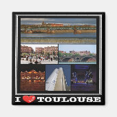 zFR137 TOULOUSE "I Liebe", Frankreich, Kühlschrank Magnet (Vorne)