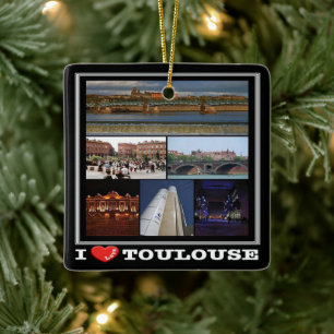 zFR137 TOULOUSE "Ich liebe", Frankreich, Keramikornament