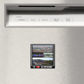 zFR138 LYON "I Liebe", Frankreich, Kühlschrank Magnet (In Situ (Geschirrspüler))