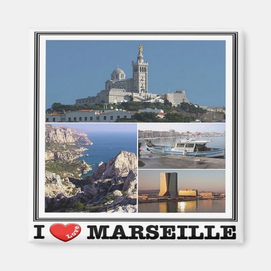 zFR139 MARSEILLE "I Liebe", Frankreich, Kühlschran Magnet (Vorne)