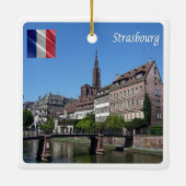 zFR142 STRASBOURG, Frankreich, Keramikornament (Rückseite)