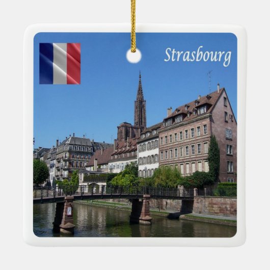 zFR142 STRASBOURG, Frankreich, Keramikornament (Rückseite)