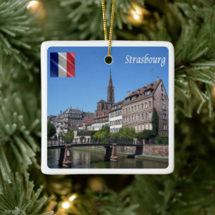 zFR142 STRASBOURG, Frankreich, Keramikornament