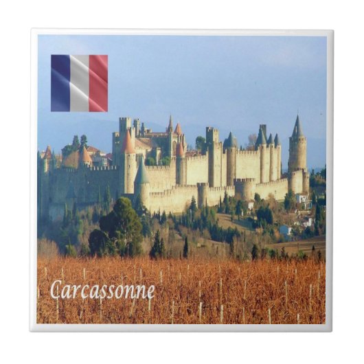 zFR143 CARCASSONNE, Frankreich, Fliese (Vorderseite)