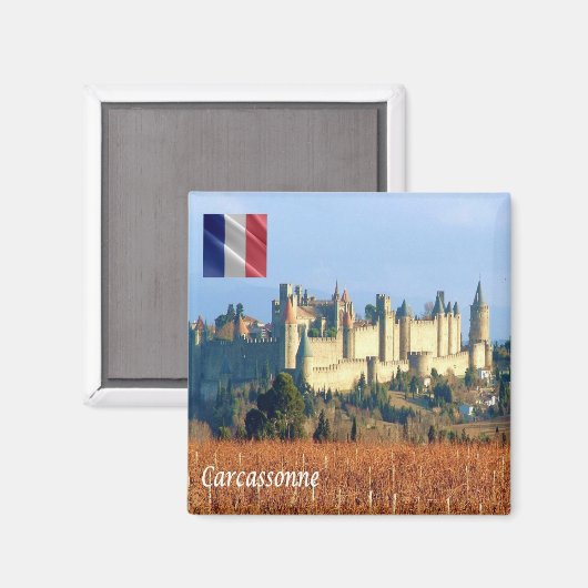 zFR143 CARCASSONNE, Frankreich, Fridge Magnet (Vorderseite/Rückseite)