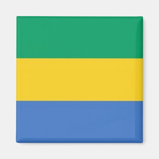 zGA001 GABON FLAG, Afrika, Kühlschrank Magnet (Vorne)