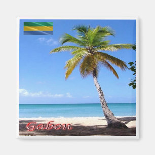 zGA009 GABON, Palmier, Afrika, Kühlschrank Magnet