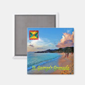 zGD007 SAINT GEORGE, Grand Ans, Grenada, Kühlschra Magnet (Vorderseite/Rückseite)