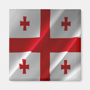 zGE002 Georgianischer schwellender FLAG Georgia, K Magnet