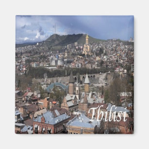 zGE007 TBILISI Panorama, Georgien, Kühlschrank Magnet