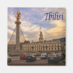 zGE008 TBILISI Panorama, Georgien, Kühlschrank Magnet