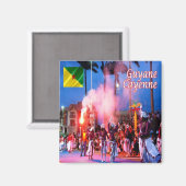 zGF003 CAYENNE, Französisch-Guyana, Karneval, Kühl Magnet (Vorderseite/Rückseite)