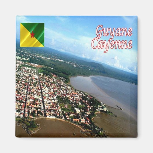 zGF004 CAYENNE, Französisch-Guayana, Amerika, Kühl Magnet (Vorne)