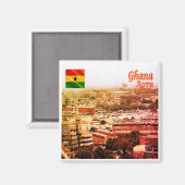 zGH003 ACCRA Nord, Ghana, Afrika, Kühlschrank Magnet (Vorderseite/Rückseite)