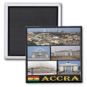 zGH004 ACCRA, Mosaik, Ghana, Afrika, Kühlschrank Magnet