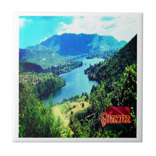 zGH006 GHANA, Volta Lake, Afrika Fliese (Vorderseite)