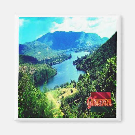 zGH006 GHANA, Volta Lake, Afrika, Kühlschrank Magnet (Vorne)