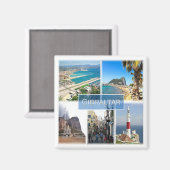 zGI004 GIBRALTAR, Europa, Kühlschrank Magnet (Vorderseite/Rückseite)