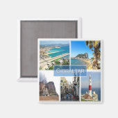 zGI004 GIBRALTAR, Europa, Kühlschrank Magnet (Vorderseite/Rückseite)