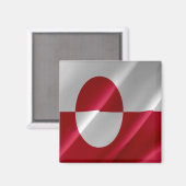 zGL002 GREENLAND, Waving Flag, Amerika, Kühlschran Magnet (Vorderseite/Rückseite)