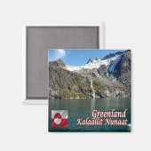 zGL009 KALAALLIT NUNAAT, Nuuk Fjord, Grönland, Magnet (Vorderseite/Rückseite)