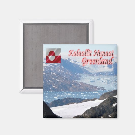 zGL011 GREENLAND, Nuuk Bay, Kalaallit Nunaat Magnet (Vorderseite/Rückseite)