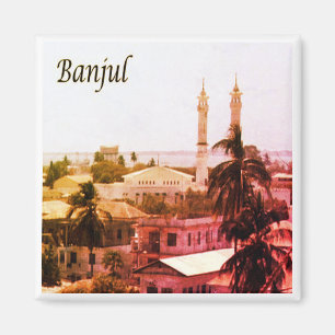 zGM004 BANJUL, Gambia, Afrika, Kühlschrank Magnet