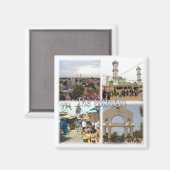 zGM009 GAMBIA, Mosaik, Afrika, Kühlschrank Magnet (Vorderseite/Rückseite)