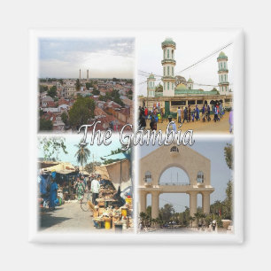 zGM009 GAMBIA, Mosaik, Afrika, Kühlschrank Magnet