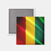 zGN002 GUINEA, Waving Flag, Afrika, Kühlschrank Magnet (Vorderseite/Rückseite)