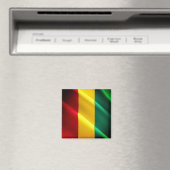 zGN002 GUINEA, Waving Flag, Afrika, Kühlschrank Magnet (In Situ (Geschirrspüler))