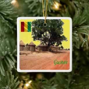 zGN009 GUINEA, Dorf Siguiri, Afrika, Keramikornament