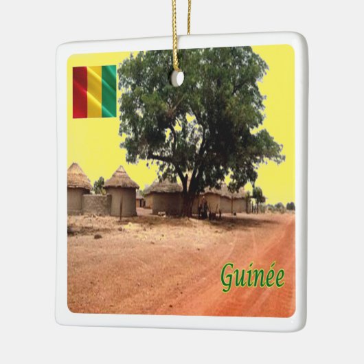 zGN009 GUINEA, Dorf Siguiri, Afrika, Keramikornament (Links)