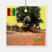 zGN009 GUINEA, Dorf Siguiri, Afrika, Keramikornament (Rückseite)