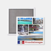 zGP003 Mosaik aus GUADELOUPE, Karibik, Kühlschrank Magnet (Vorderseite/Rückseite)