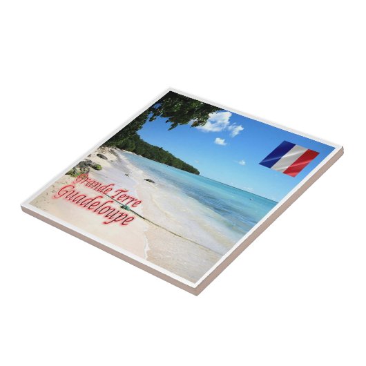 zGP004 GUADELOUPE, Grande-Terre, Strand, Fliese (Seite)