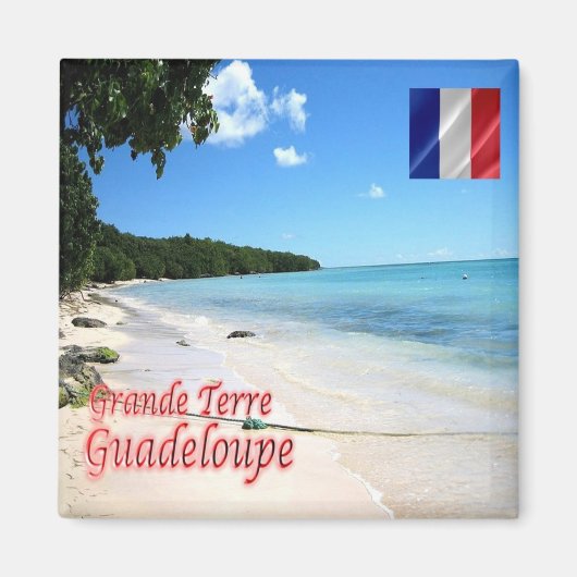 zGP004 GUADELOUPE, Grande-Terre, Strand, Kühlschra Magnet (Vorne)