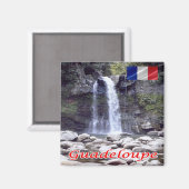 zGP005 GUADELOUPE, Carbet Falls, Amerika, Kühlschr Magnet (Vorderseite/Rückseite)