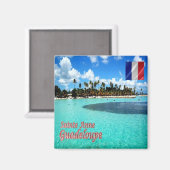 zGP009 SAINTE ANNE BEACH, Guadeloupe, Kühlschrank Magnet (Vorderseite/Rückseite)