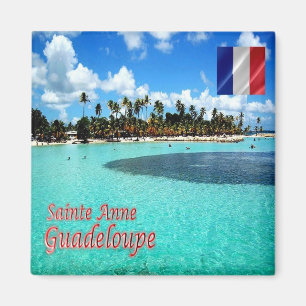 zGP009 SAINTE ANNE BEACH, Guadeloupe, Kühlschrank Magnet